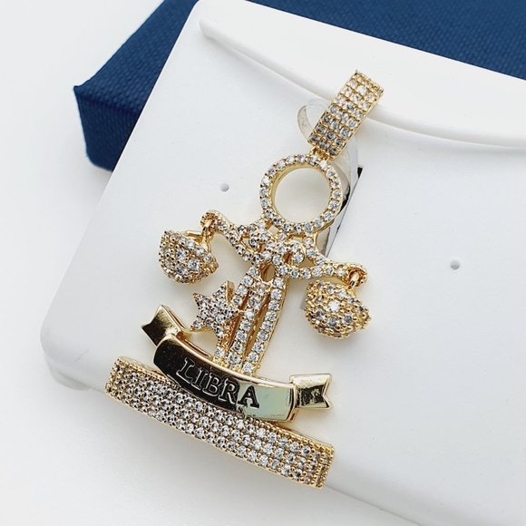 "14K Gold Plated Cubic Zircon Pendant, INUS1BR216 - Picture 2 of 9